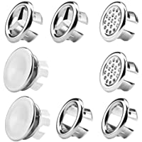 KLYNGTSK 8 PCS Cubierta de Anillo de Rebose de Fregadero Cubierta de Rebosadero de Borde de Agujero de Fregadero…
